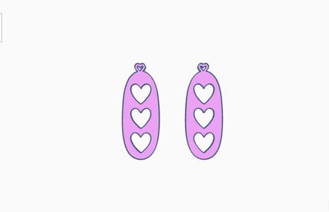 love earrings keychain necklace
