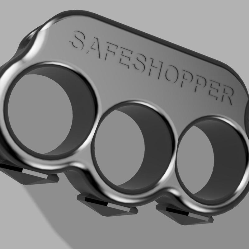 Stylish brass knuckles with the function of helping to carry