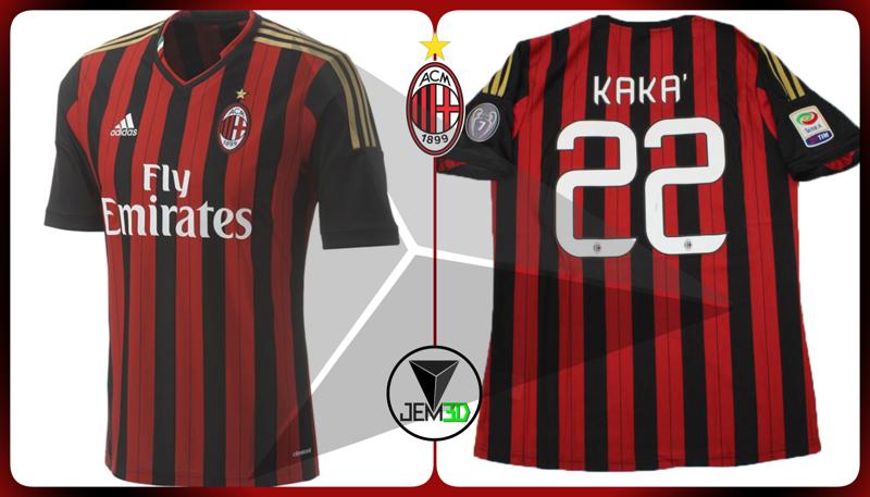 AC MILAN 13/14 KEYCHAIN AND JERSEY BOX INCLUDING KAKA VERSION