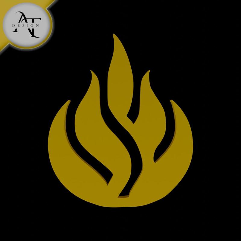 Simple Flame Symbol - 2D Art