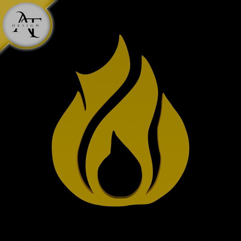 Simple Flame Symbol - 2D Art