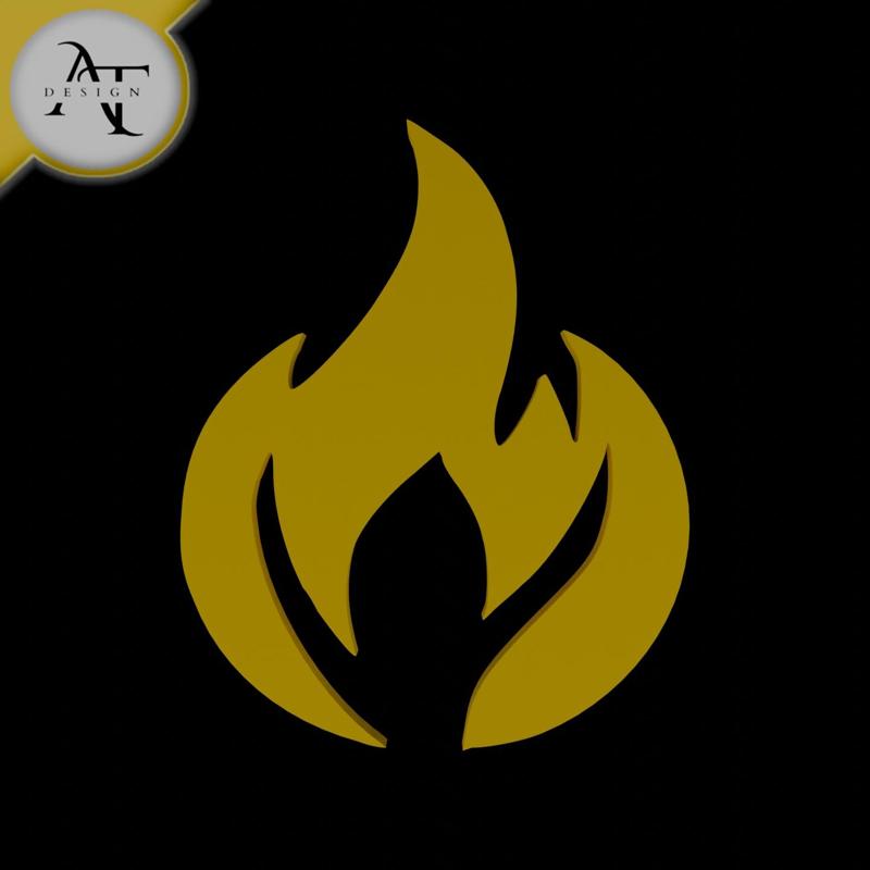 Simple Flame Symbol - 2D Art