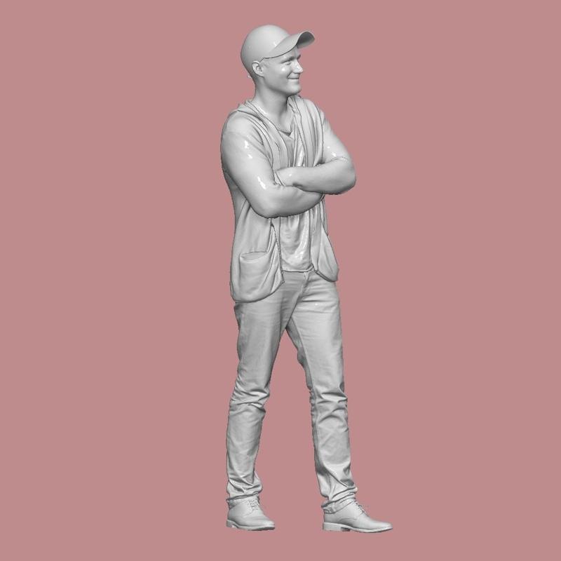 MAN STAND WITH CAP PEOPLE CHARACTER DIORAMA