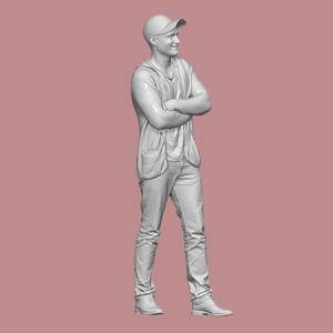 MAN STAND WITH CAP PEOPLE CHARACTER DIORAMA