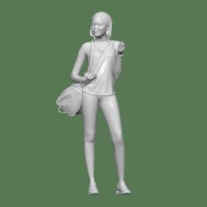 WOMAN GYM FOR DIORAMA PEOPLE CHARACTER