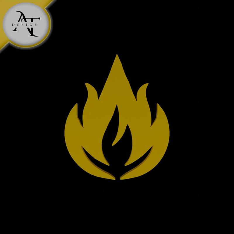 Simple Flame Symbol - 2D Art