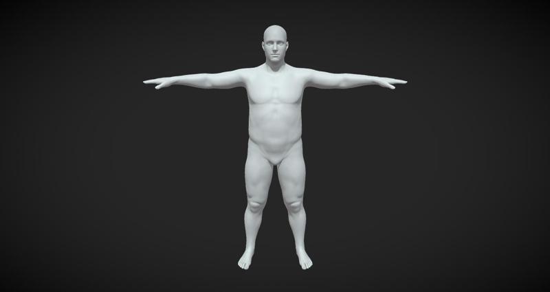T-Pose Male Body Base Mesh