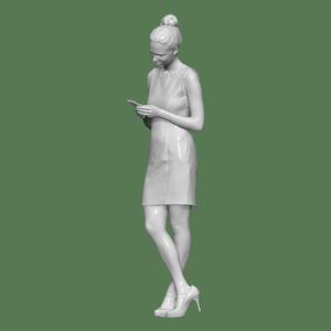 WOMAN MOBILE PEOPLE CHARACTER DIORAMA