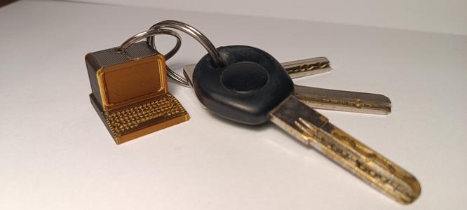 computer shaped keychain