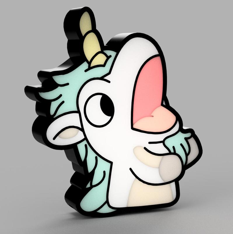 Unicorse from Bluey LED Lamp