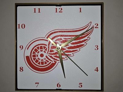 Detroit Red Wings Clock Face