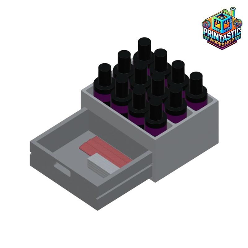 Compact Nail Gel Organizer 💅 – 2-Level Storage Box for Gel Polish & Tools