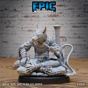 Arcanaloth Smoking ‧ DnD Miniature ‧ Tabletop Miniatures ‧ Gaming Monster ‧ 3D Model ‧ RPG ‧ DnDminis ‧ STL FILE