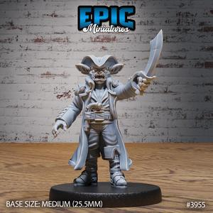 Kobold Pirate Captain ‧ DnD Miniature ‧ Tabletop Miniatures ‧ Gaming Monster ‧ 3D Model ‧ RPG ‧ DnDminis ‧ STL FILE