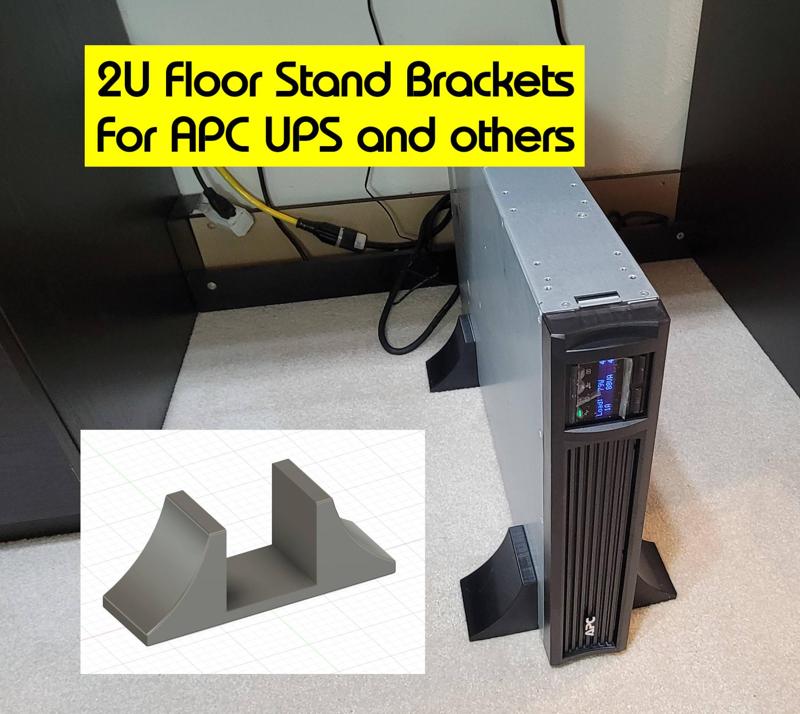 Floor stand for tower orientation of APC UPS / 2U equipment. Fits SMT2200RM2U, may fit others ("schneider electric")