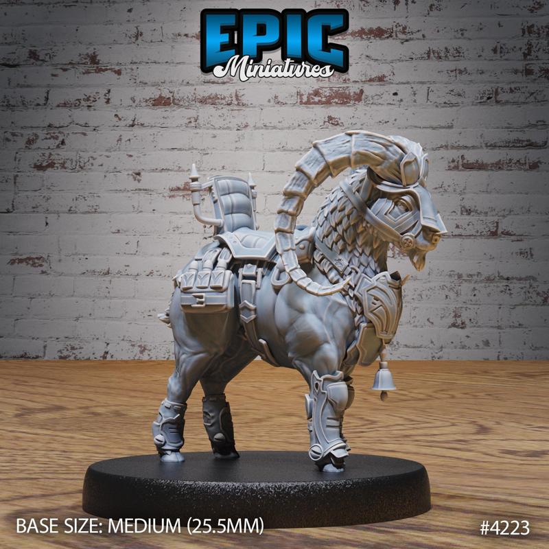 Goat Mount ‧ DnD Miniature ‧ Tabletop Miniatures ‧ Gaming Monster ‧ 3D Model ‧ RPG ‧ DnDminis ‧ STL FILE