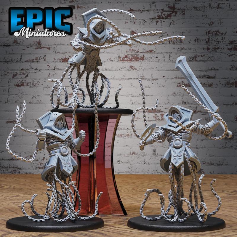 Chain Golem Set ‧ DnD Miniature ‧ Tabletop Miniatures ‧ Gaming Monster ‧ 3D Model ‧ RPG ‧ DnDminis ‧ STL FILE