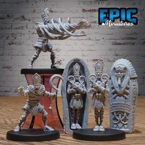 Ancient Egyptian High Priest Set ‧ DnD Miniature ‧ Tabletop Miniatures ‧ Gaming Monster ‧ 3D Model ‧ RPG ‧ DnDminis ‧ STL FILE