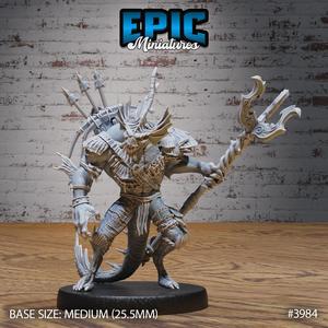 Merfolk Champion ‧ DnD Miniature ‧ Tabletop Miniatures ‧ Gaming Monster ‧ 3D Model ‧ RPG ‧ DnDminis ‧ STL FILE