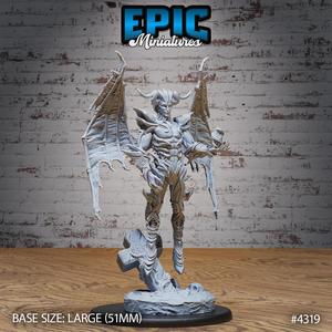 Devil Lord Flying ‧ DnD Miniature ‧ Tabletop Miniatures ‧ Gaming Monster ‧ 3D Model ‧ RPG ‧ DnDminis ‧ STL FILE