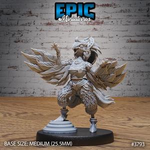 Parrot Bird Folk Female Singing ‧ DnD Miniature ‧ Tabletop Miniatures ‧ Gaming Monster ‧ 3D Model ‧ RPG ‧ DnDminis ‧ STL FILE