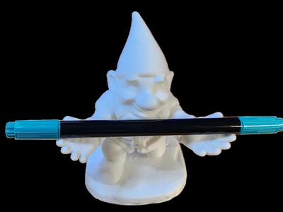 Magical Garden Gnome Pen Pencil Holder Sculpture