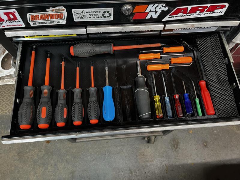 Screw driver tray