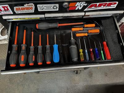 Screw driver tray