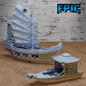 Eastern Boats ‧ DnD Miniature ‧ Tabletop Miniatures ‧ Gaming Monster ‧ 3D Model ‧ RPG ‧ DnDminis ‧ STL FILE