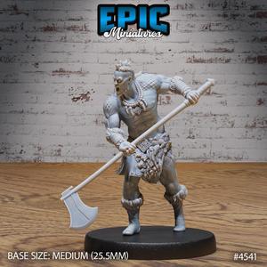 Dragon Blood Warrior Axe ‧ DnD Miniature ‧ Tabletop Miniatures ‧ Gaming Monster ‧ 3D Model ‧ RPG ‧ DnDminis ‧ STL FILE