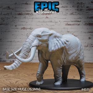 Safari Elephant ‧ DnD Miniature ‧ Tabletop Miniatures ‧ Gaming Monster ‧ 3D Model ‧ RPG ‧ DnDminis ‧ STL FILE