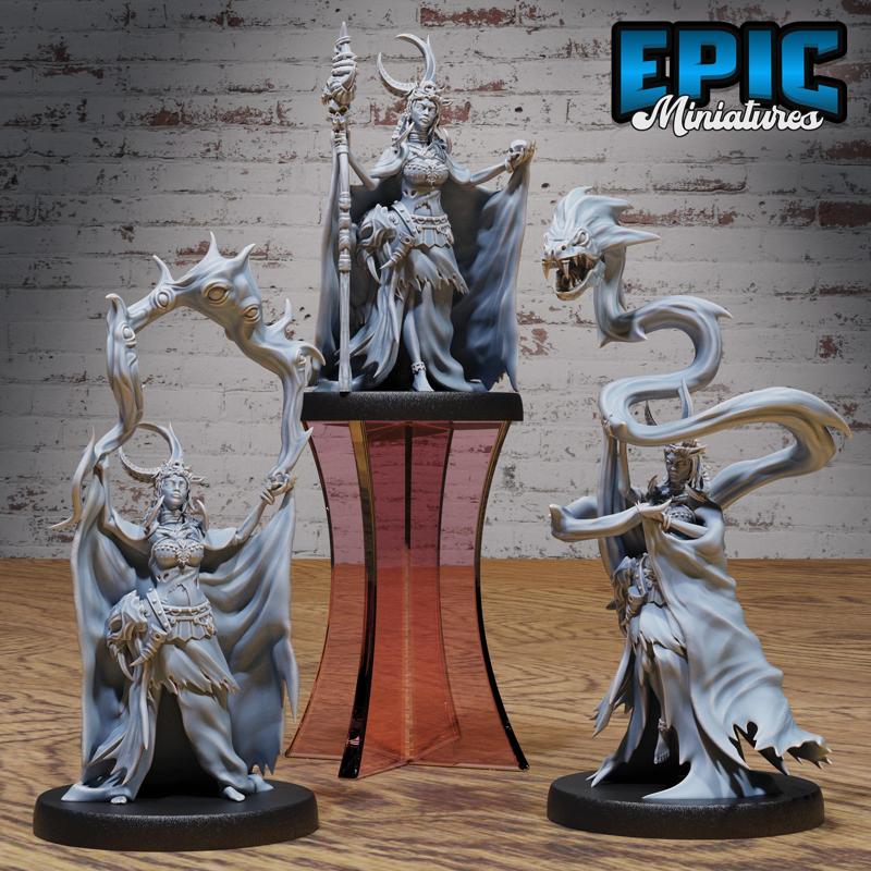 Dragon Blood Shamaness Set ‧ DnD Miniature ‧ Tabletop Miniatures ‧ Gaming Monster ‧ 3D Model ‧ RPG ‧ DnDminis ‧ STL FILE
