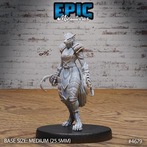 Werewolf Armored Female ‧ DnD Miniature ‧ Tabletop Miniatures ‧ Gaming Monster ‧ 3D Model ‧ RPG ‧ DnDminis ‧ STL FILE