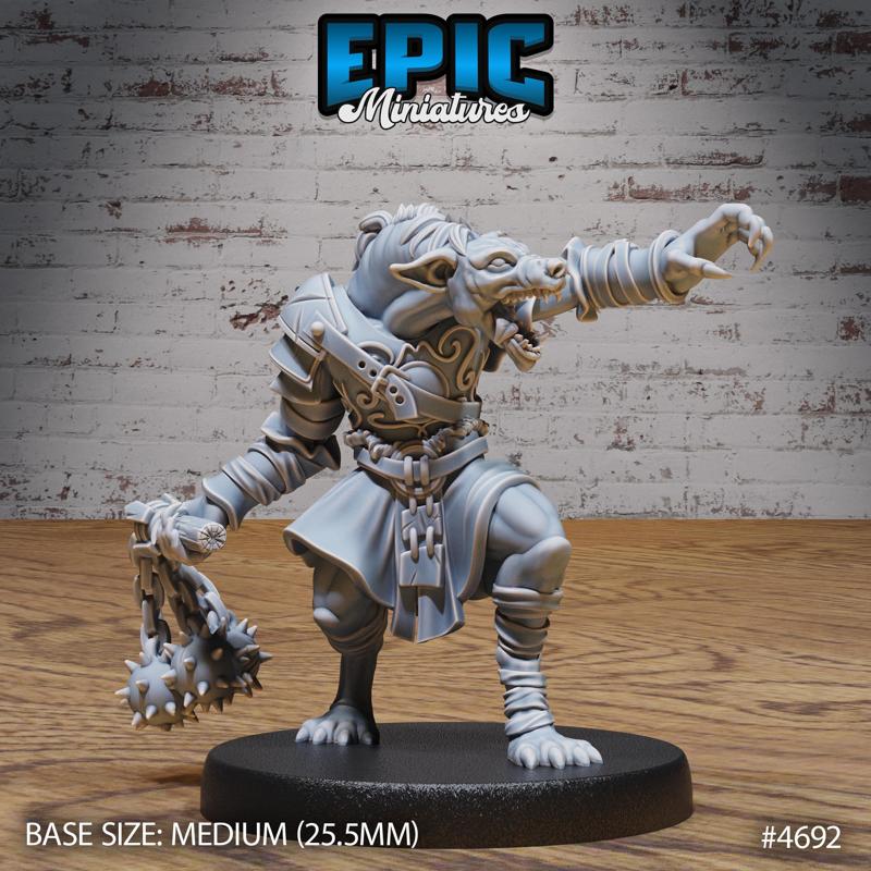 Gnoll Tribe Mace ‧ DnD Miniature ‧ Tabletop Miniatures ‧ Gaming Monster ‧ 3D Model ‧ RPG ‧ DnDminis ‧ STL FILE