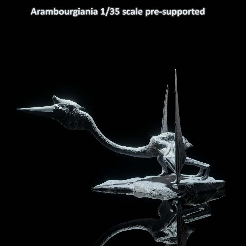 Arambourgiania liftoff 1-35 scale pre-supported pterosaur