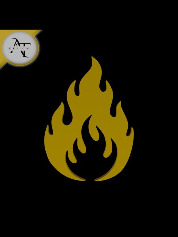 Simple Flame Symbol - 2D Art 