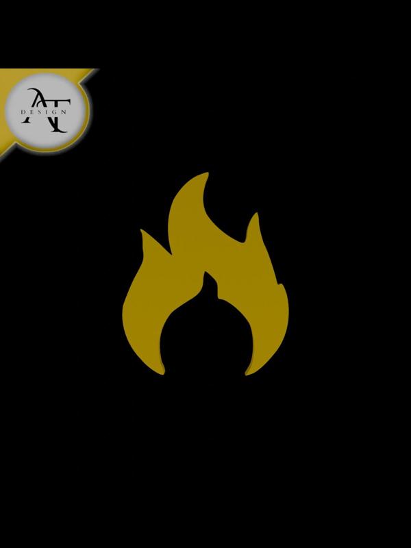 Simple Flame Symbol - 2D Art