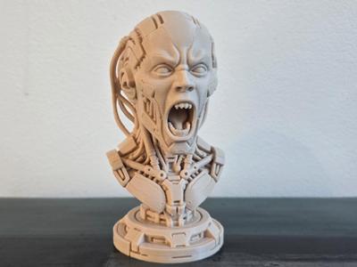 Biomechanical Female Bust – Cyberpunk 3D Model