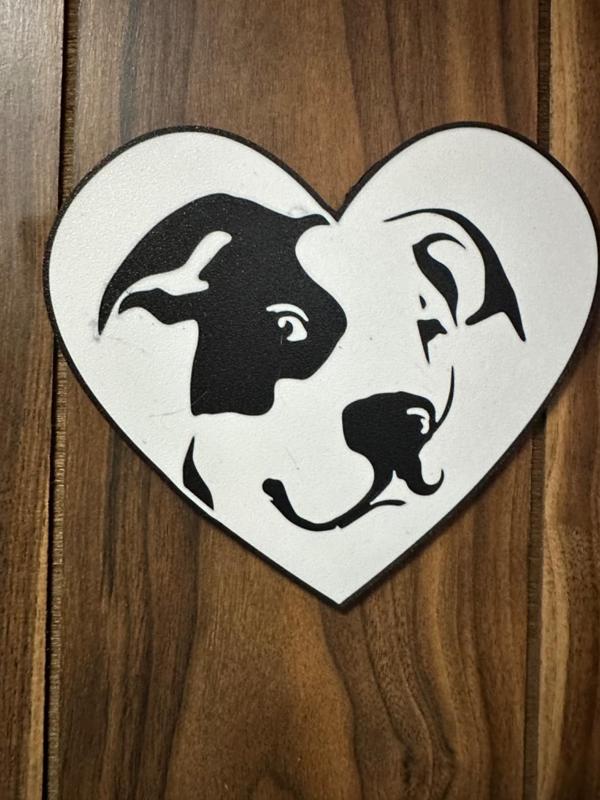 pitbull heart lightbox/ wall art