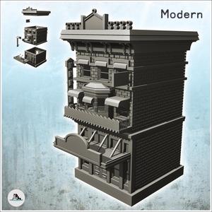 Modern multi-storey store with large canopy and exterior signs (10) - Cold Era Modern Warfare Conflict World War 3