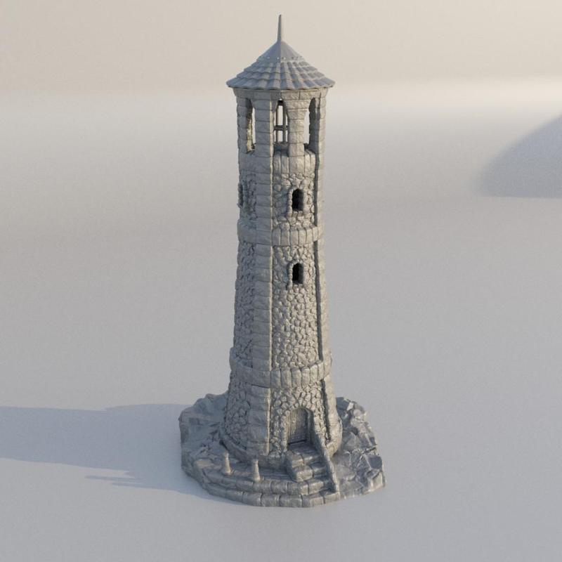 Medieval LightHouse - Tabletop Terrain - 28 MM