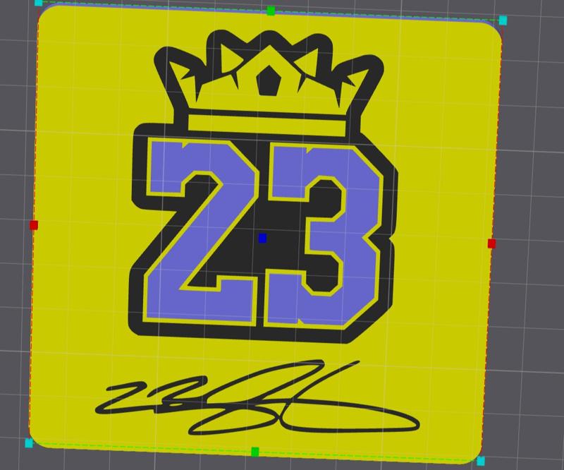 LeBrown James Untersetzer mit Unterschrift