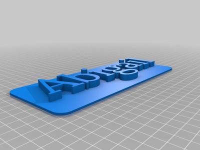Abigail 3D Nameplate / Nametag