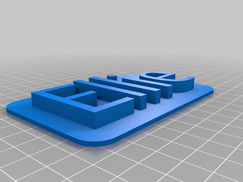 Ellie 3D Nameplate
