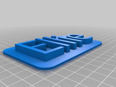 Ellie 3D Nameplate