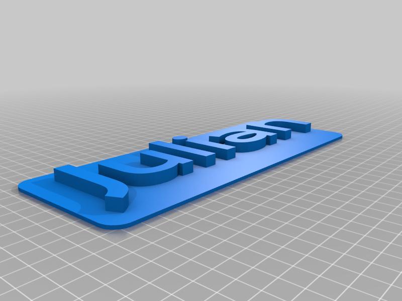 Julian 3D Nameplate