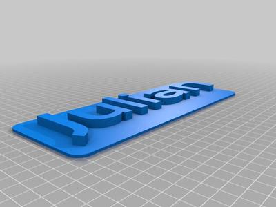 Julian 3D Nameplate