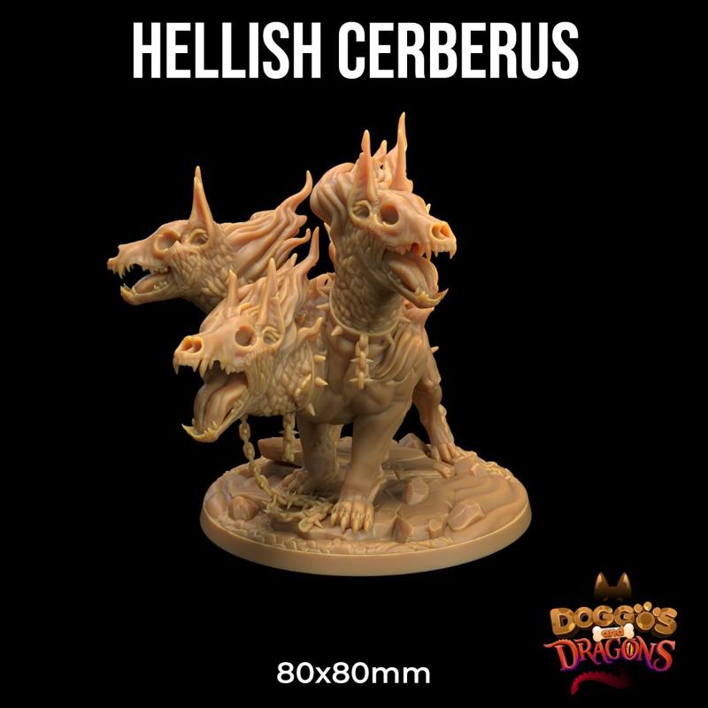 Hellish Cerberus | PRESUPPORTED | Doggos and Dragons