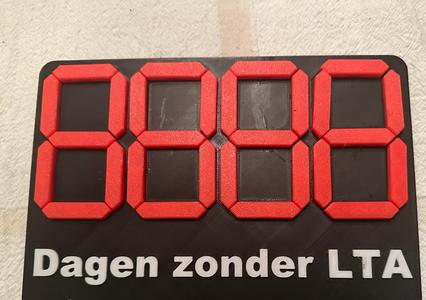 countdown bord dutch dagen zonder LTA+ plus custom