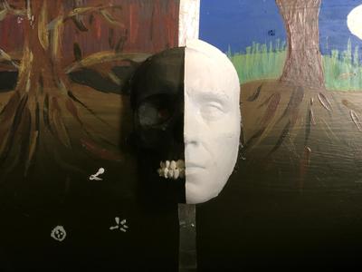 HALF FACE HALF SKULL!!